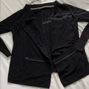 lululemon athletica black sweater/cardigan, size 8